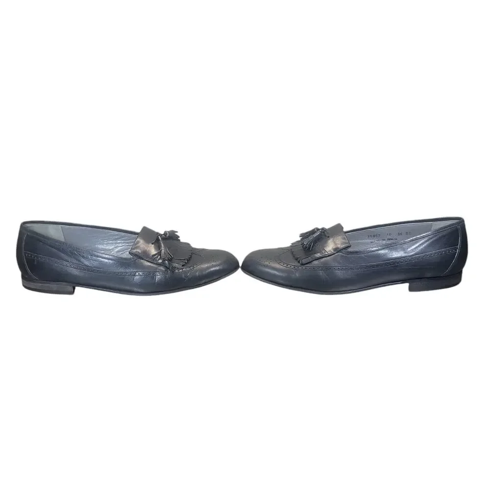 Designer Collection‎ by Florshein Blue Tassel Loafers Men's 10 Made In Spain